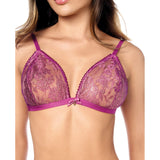 Mapale - Sheer Lace Triangle Top with Panty 2pcs Lingerie Set (Pink) MAP1054 CherryAffairs