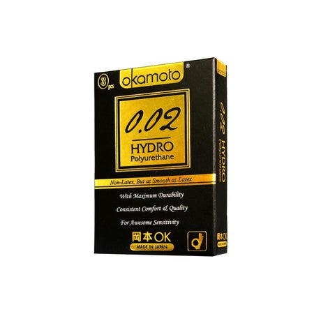 Okamoto - 002 Hydro Polyurethane Non Latex Condoms - CherryAffairs.sg