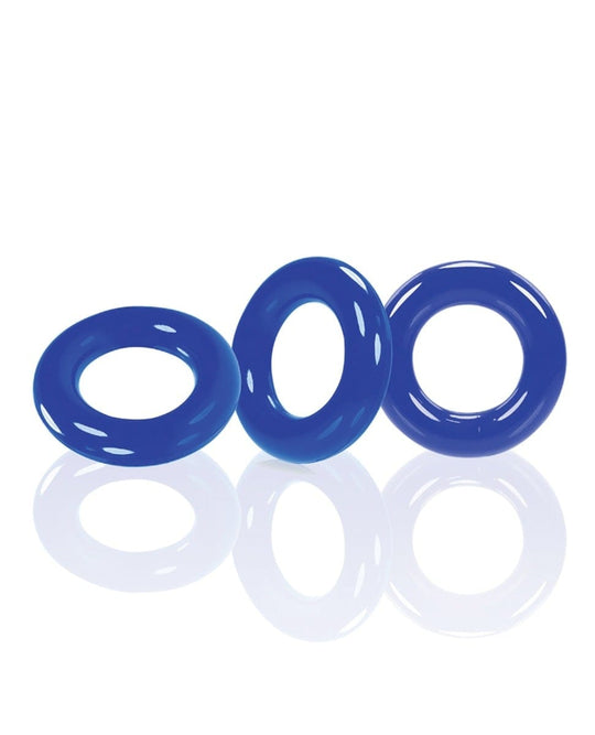 Oxballs - Bộ 3 vòng đeo dương vật silicon Willy (Xanh dương)