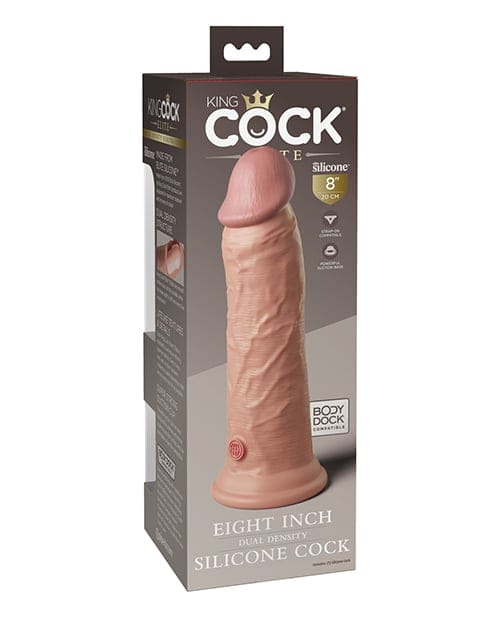 Pipedream - King Cock Elite Dual-Density Silicone Suction Dildo (Beige) CherryAffairs