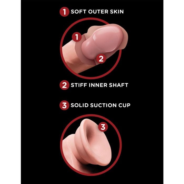 Pipedream - King Cock Plus Triple-Density Dildo with Swinging Balls CherryAffairs
