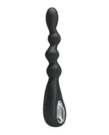 Pretty Love - Federer Rechargeable Beaded Anal Vibrator (Black) PL1158 CherryAffairs