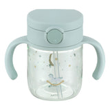 Richell - Axstars Baby Straw Cup Clear Tritan Training Water Bottle Mug  Light Blue 4945680204422 Baby Water Bottle