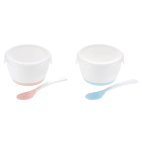 Richell - T.L.I Soft Baby Food Container with Lid and Spoon Set    Baby Utensils Set
