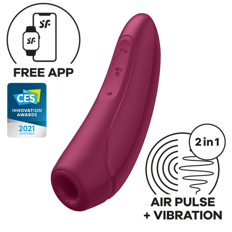 Satisfyer - Curvy 1+ App-Controlled Clitoral Air Stimulator Vibrator STF1126 CherryAffairs