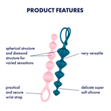 Satisfyer - Love Beads Super Soft Silicone Anal Beads 2 Pieces CherryAffairs