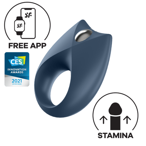 Satisfyer - Royal One Ring App-Controlled Bluetooth Cock Ring (Dark Blue)