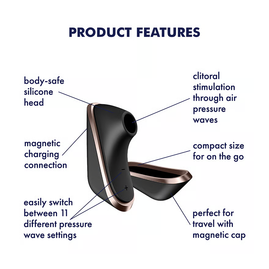 Satisfyer - Pro Traveler - Máy kích thích âm vật bằng khí (Đen)