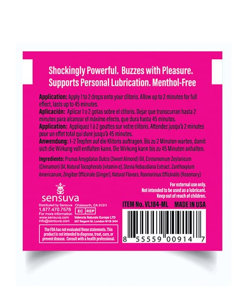 Sensuva - ON Original External Arousal Oil Ampoule SV1037 CherryAffairs