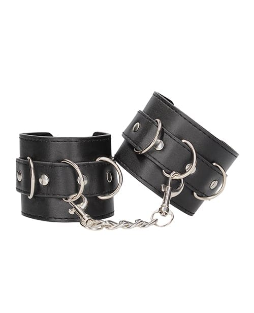 Shots - Ouch Bonded Leather Hand and Ankle Cuffs (Black) ST1087 CherryAffairs