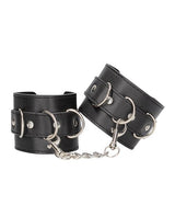 Shots - Ouch Bonded Leather Hand and Ankle Cuffs (Black) ST1087 CherryAffairs