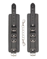 Shots - Ouch Bonded Leather Hand and Ankle Cuffs (Black) ST1087 CherryAffairs