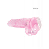 Shots - RealRock Crystal Clear Realistic Suction Dildo with Balls CherryAffairs