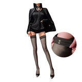 Stylish Avenue - Simple Garter Stockings with Silicone Stoppers CherryAffairs