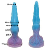 Tomax - Water Dragon Deep Blue Soft Fantasy Silicone Suction Cup Dildo (Blue) TM1098 CherryAffairs