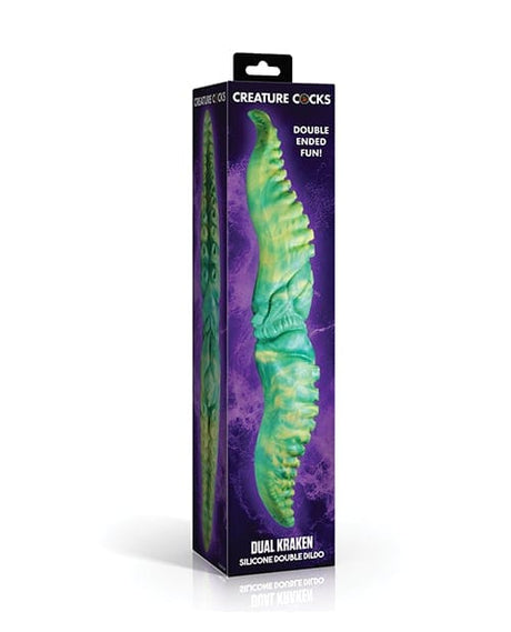 XR Brands - Creature Cocks Dual Kraken Silicone Double Dildo (Green) XR1107 CherryAffairs