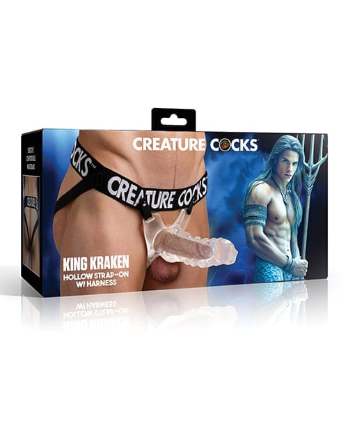 XR Brands - Creature Cocks King Kraken Hollow Strap On with Harness XR1101 CherryAffairs