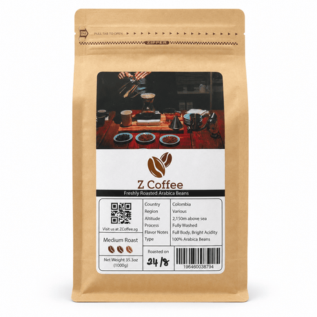 ZUSH Coffee - Specialty Coffee Beans , 100% Arabica, Batch Roasted. COLOMBIA ZUSH1701 CherryAffairs