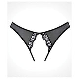 Allure Lingerie - Adore Mirabelle Plum Crotchless Panty O/S (Black) ALL1018 CherryAffairs