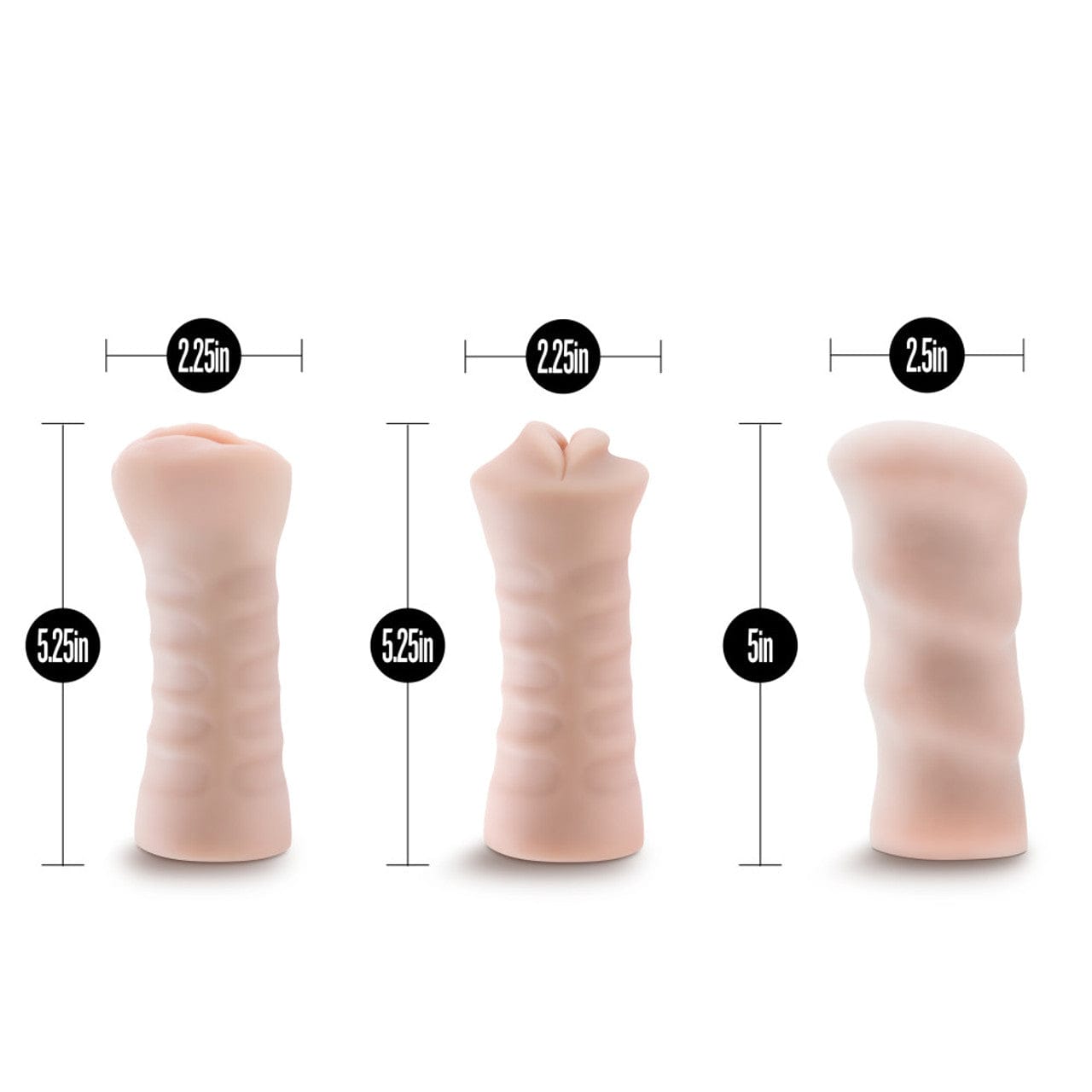 Blush Novelties - M for Men Self Lubricating Vibrating Stroker Masturbator Sleeve Kit (Beige) BN1143 CherryAffairs