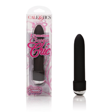 California Exotics - 7 Function Classic Chic Awesome Power Mini Vibrator (Black)    Non Realistic Dildo w/o suction cup (Vibration) Non Rechargeable