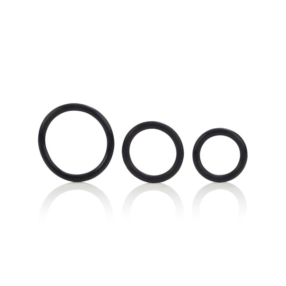 California Exotics - Black Rubber Ring Set (Black) CE1383 CherryAffairs