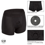 California Exotics - Boundless Boxer Brief Strap On Harness S/M (Black) CE1936 CherryAffairs
