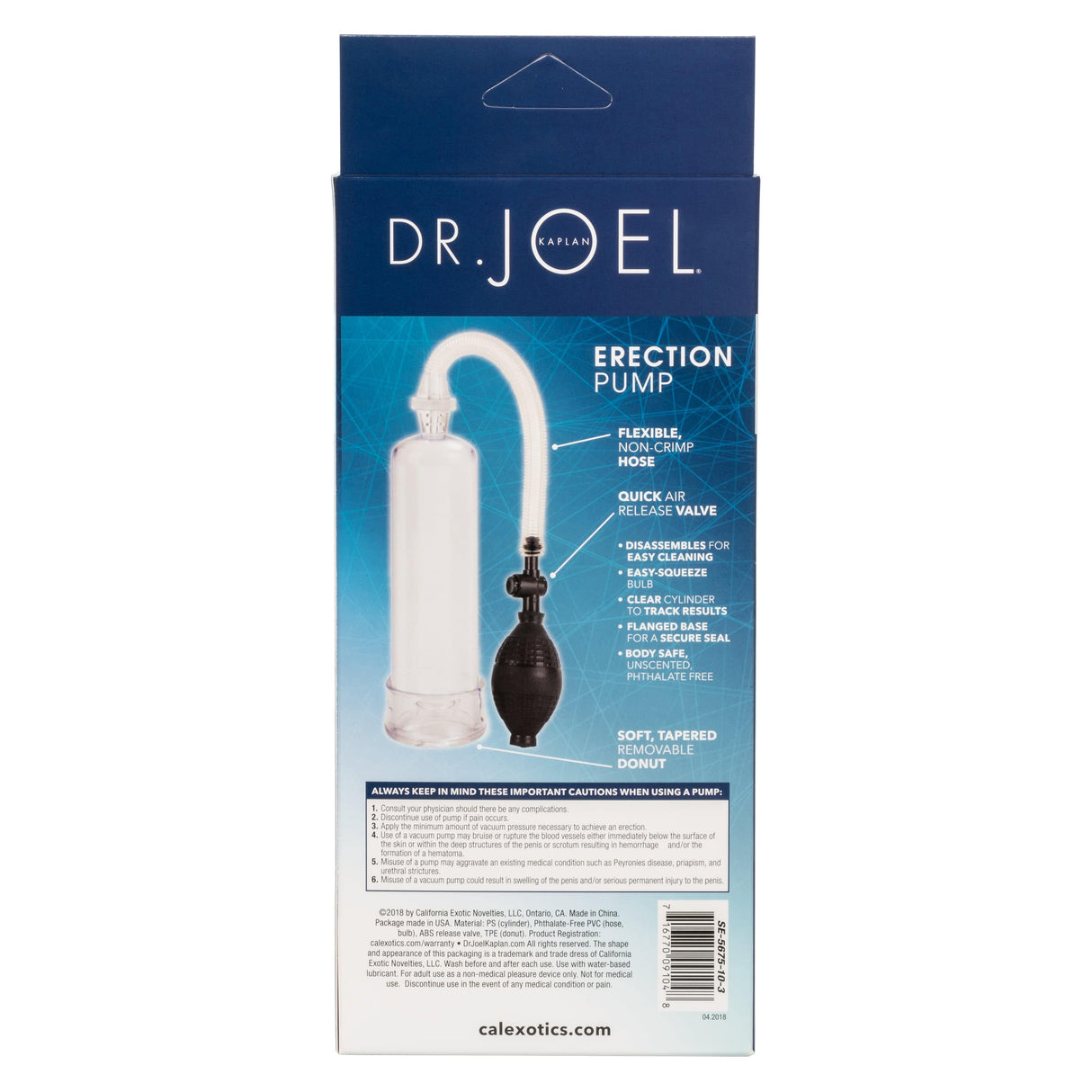 California Exotics - Dr Joel Kaplan Erection Penis Pump (Clear) CE1948 CherryAffairs