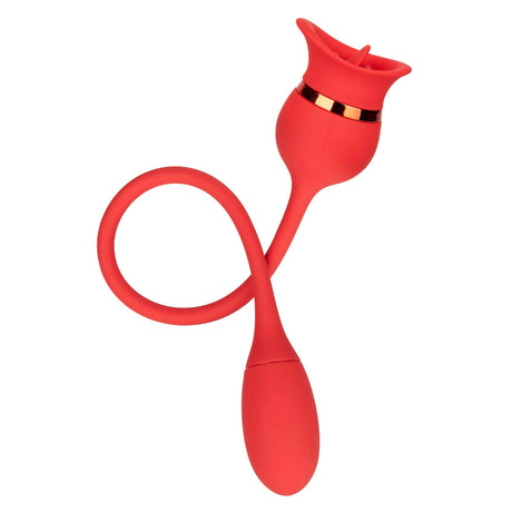 California Exotics - French Kiss Casanova Egg and Clit Massager (Red) CE1778 CherryAffairs