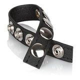 California Exotics - Leather Multi-Snap Cock Ring (Black) CE1646 CherryAffairs
