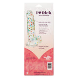 California Exotics - Naughty Bits I Love Dick Heart filled Dong Realistic Dildo with Balls 8" (Clear) CE1968 CherryAffairs