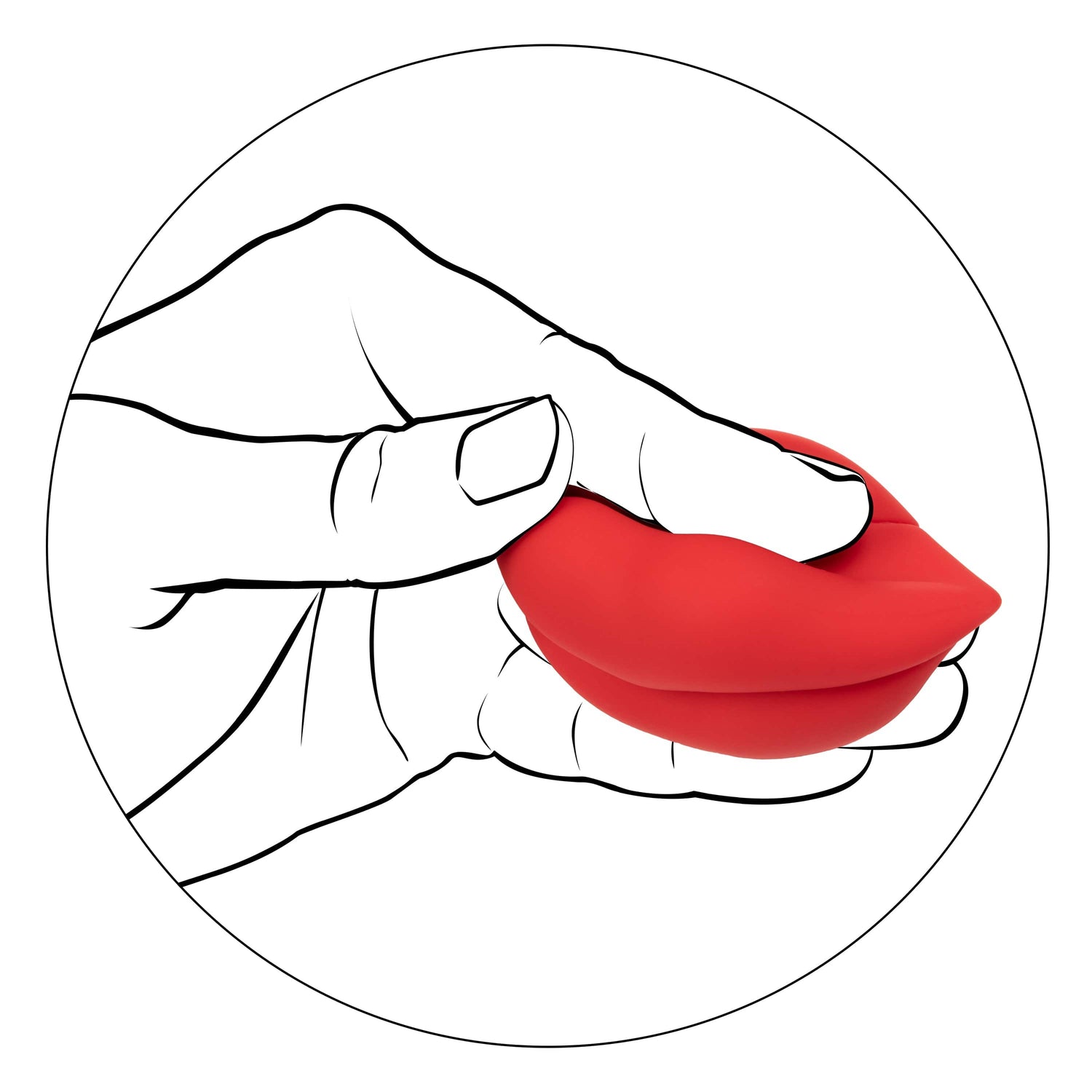 California Exotics - Naughty Bits Muah Discreet Mini Vibrator (Red) CE1953 CherryAffairs