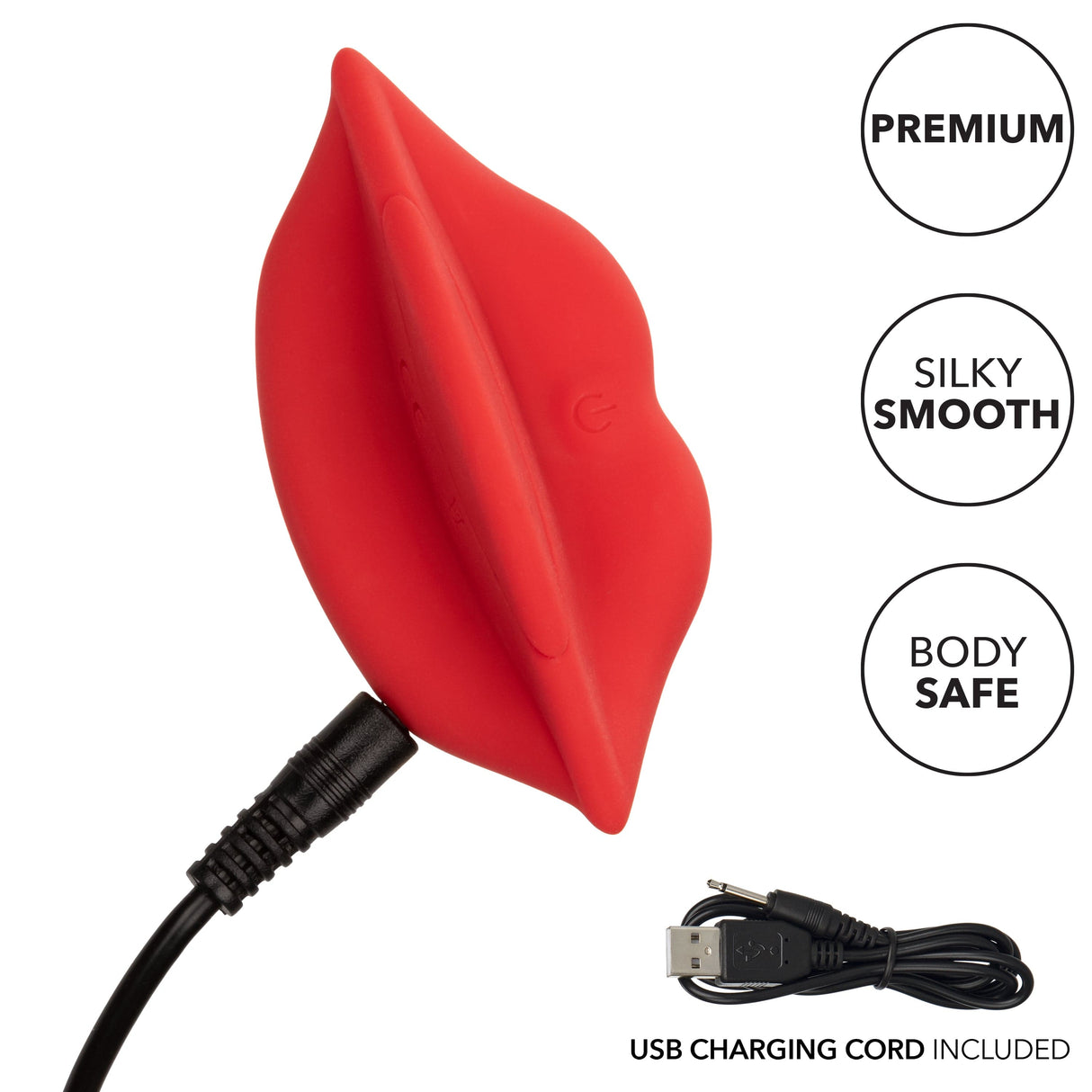 California Exotics - Naughty Bits Muah Discreet Mini Vibrator (Red) CE1953 CherryAffairs