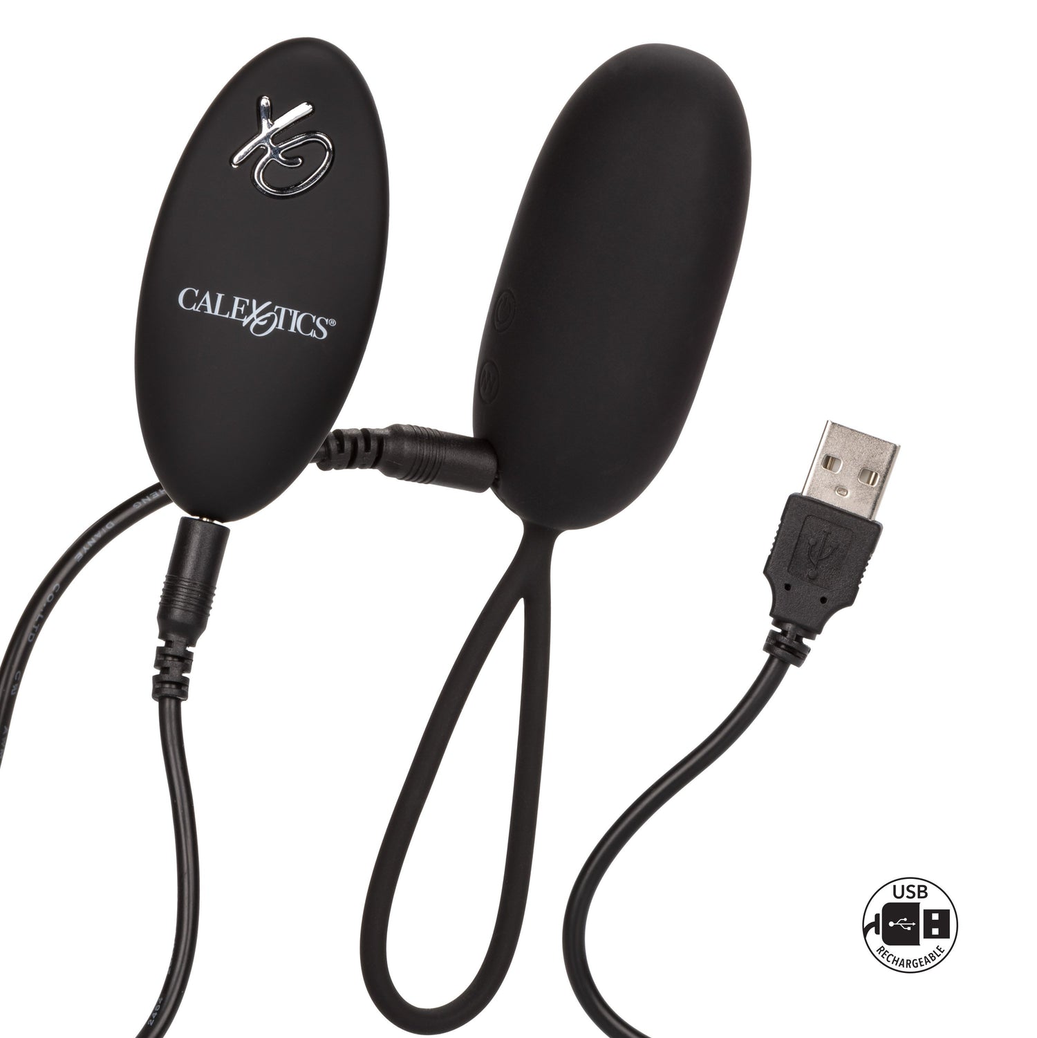 California Exotics - Silicone Remote Rechargeable Egg Vibrator (Black) CE1628 CherryAffairs