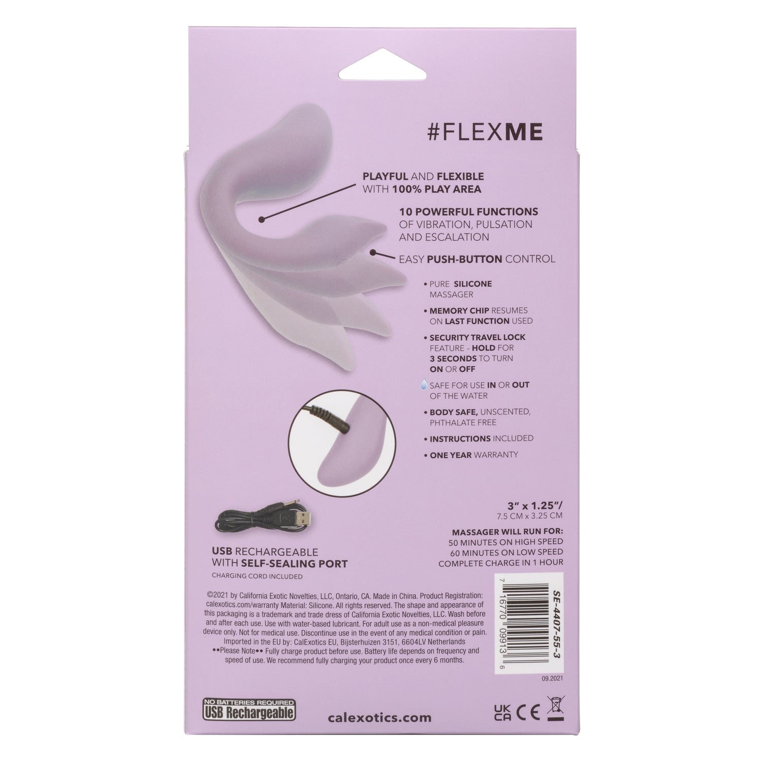 California Exotics - Slay FlexMe Flexible Vibrator (Purple) CE1960 CherryAffairs