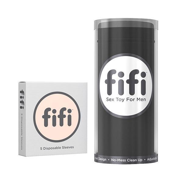 Fifi - Masturbator with 5 Sleeves (Black) - CherryAffairs.sg