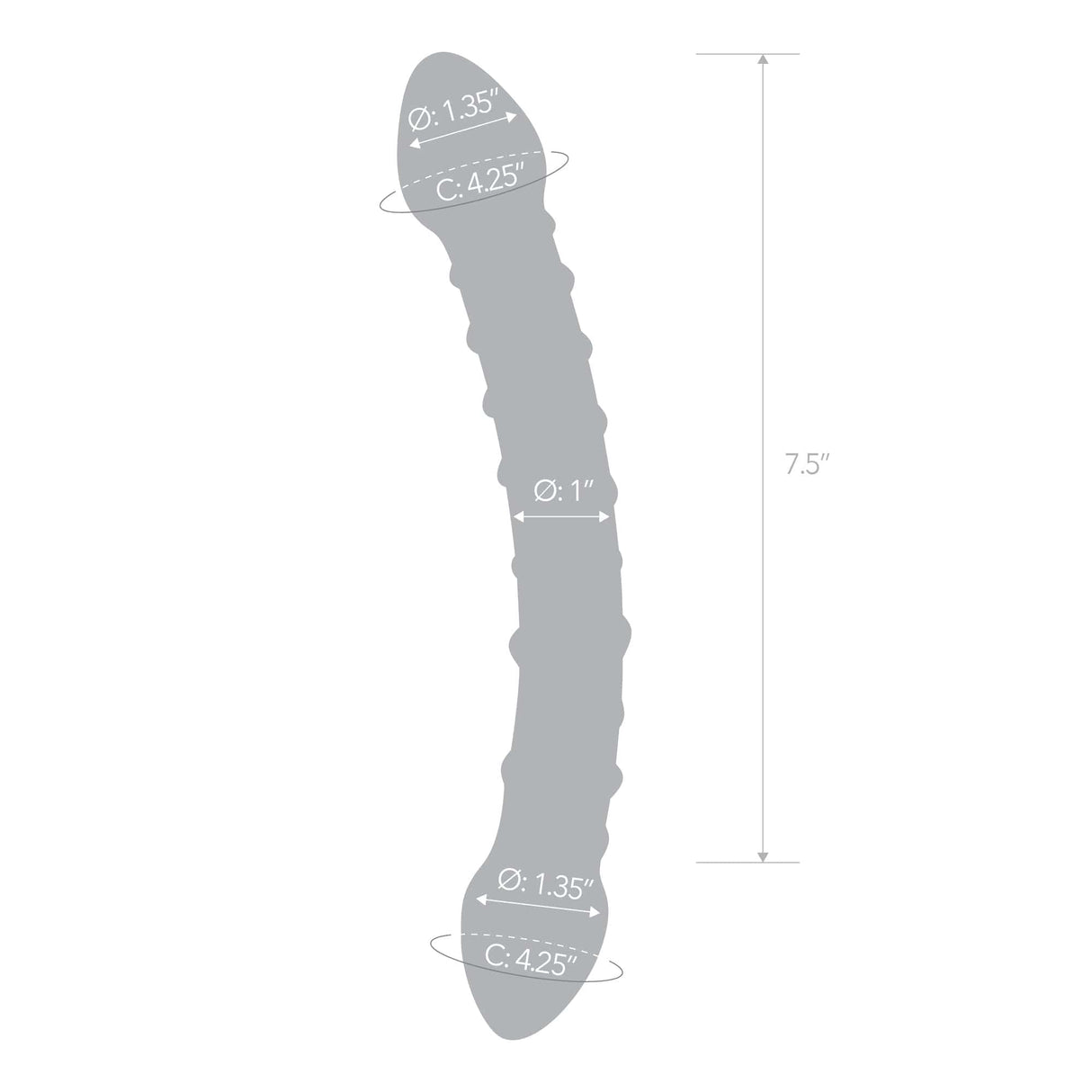 Glas - Double Trouble Glass Dildo 10" (Clear) - CherryAffairs.sg
