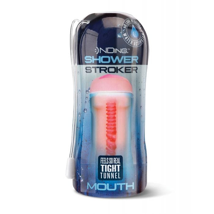 Happy Ending - Shower Stroker Mouth Cup Masturbator (Ivory)    Masturbator Soft Stroker (Non Vibration)