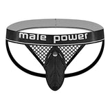 Male Power - Cock Pit Fishnet Cock Ring Jock Underwear S/M (Black)    Gay Pride Underwear