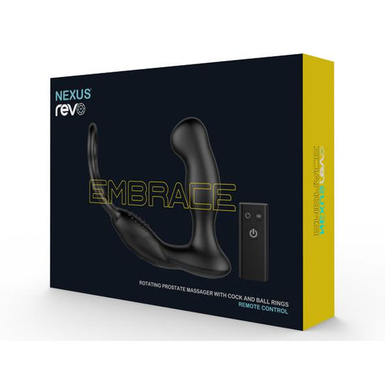 Nexus - Revo Embrace Máy mát-xa tuyến tiền liệt xoay điều khiển từ xa chống nước (Màu đen)