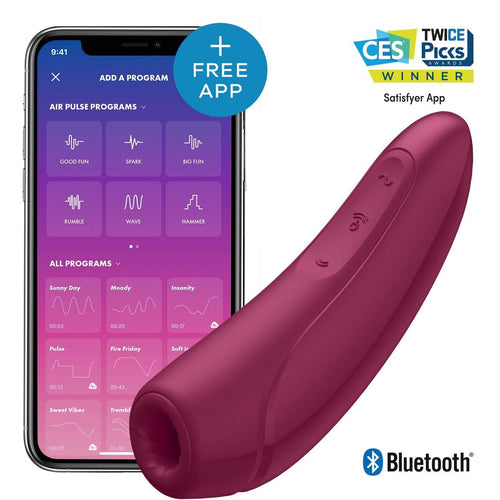 Satisfyer - Máy Rung Kích Thích Hơi Khí Âm Vật Điều Khiển Qua Ứng Dụng Curvy 1+