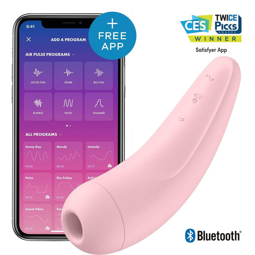 Satisfyer - Máy Rung Kích Thích Hơi Khí Âm Vật Điều Khiển Qua Ứng Dụng Curvy 2+