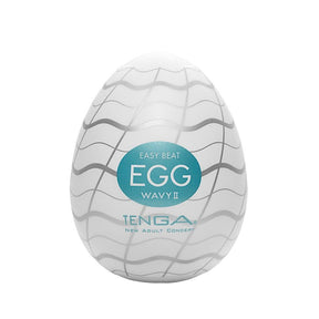Tenga - Masturbator Egg Wavy II (White) TE1117 CherryAffairs