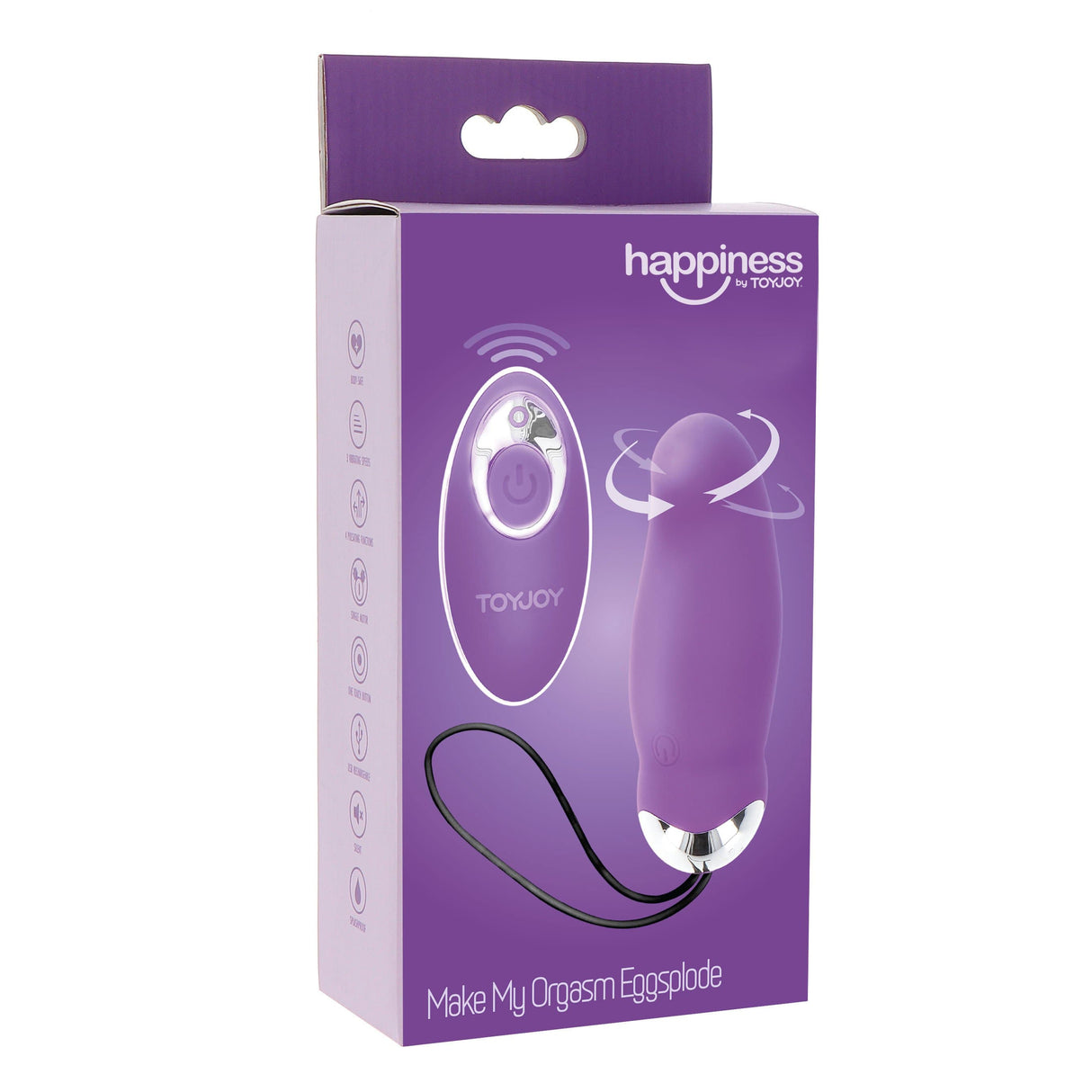 ToyJoy - My Orgasm Eggsplode Remote Control Egg Vibrator (Purple) TJ1077 CherryAffairs