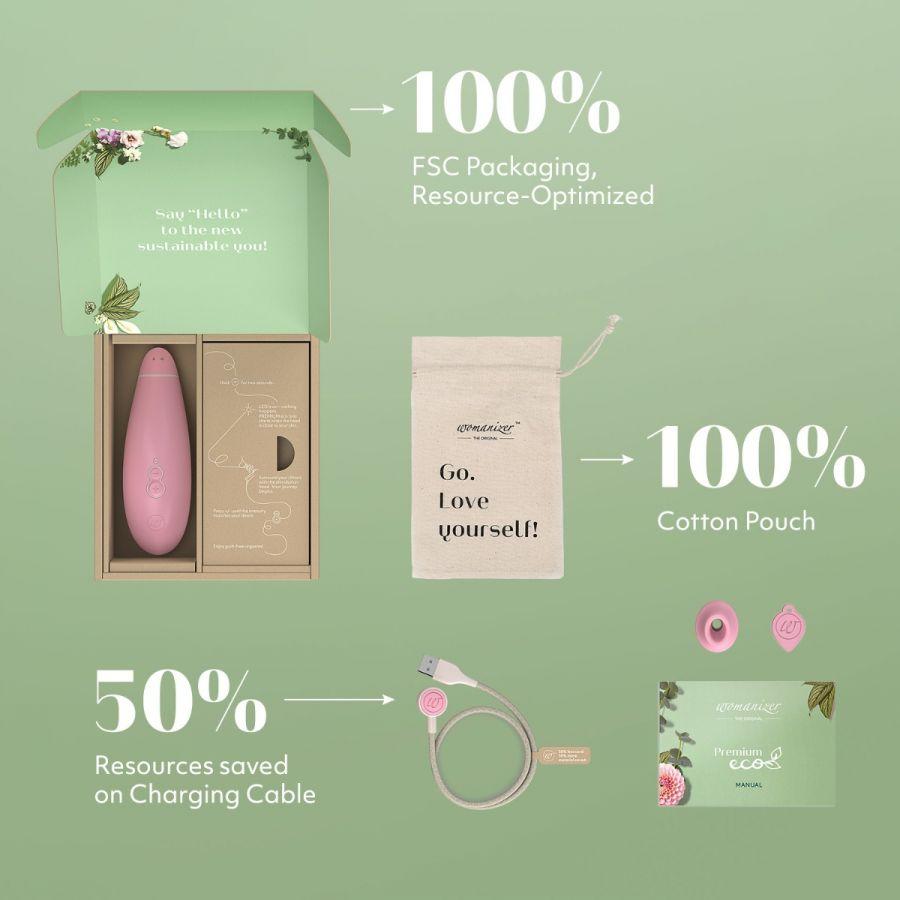 Womanizer - Premium Econ Clitoral Air Stimulator (Rose) WM1039 CherryAffairs